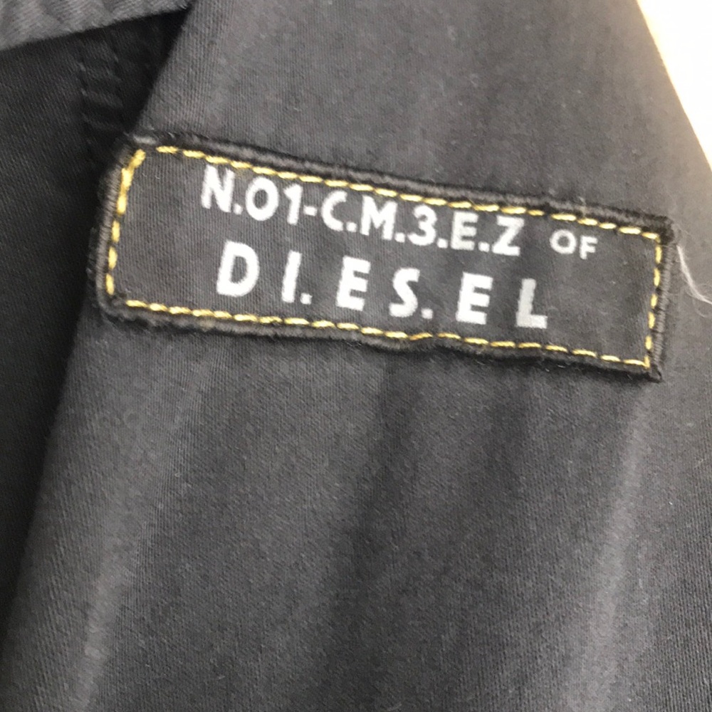 Diesel long navy cotton trench - Picture 3 of 6